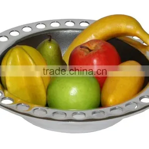Round Fruit Bowl/ Designer Bowl/ Metal Fruit Bowl Manufacturer thumbnail-1