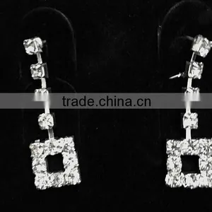 2016 Luxury Wholese Silver Chain Designs Crystal Necklace Earring Set For Ladies thumbnail-4