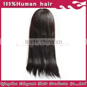 High Quality Silky Straight Clip in Malaysian Unprocessed Virgin Silk Top Full Lace Wigs thumbnail-2