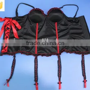 Black Red Sexy Shapewear,slimming Body Suit With Red Bow thumbnail-4