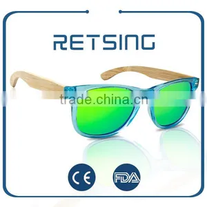 2016 Hot Sale Polarized Bamboo Sunglasses With Colorful Lenses thumbnail-6