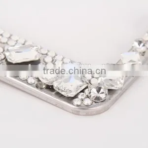 Hot Selling Luxury Big Diamond Gem License Plate Frame Gift Car Accessories thumbnail-3