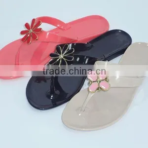 PVC Jelly Good Quality T Strap Slipper 2015 thumbnail-5
