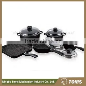 New Design 9PCS Cookware Set With Marble Coating thumbnail-1