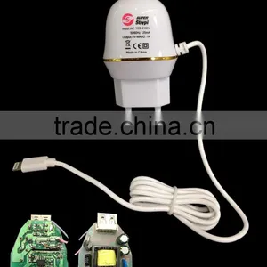 Hot Sell 2100mA Good Quality 2in1 Usb+V8 Travel Charger thumbnail-1