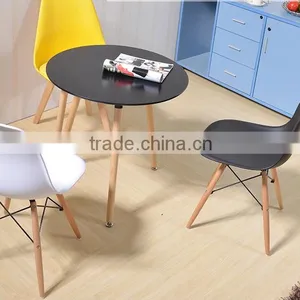 Modern Round Design Wooden Cafe Table thumbnail-1