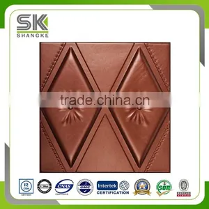Embossed Faux Leather 3d Wall Tiles 40*40 thumbnail-4