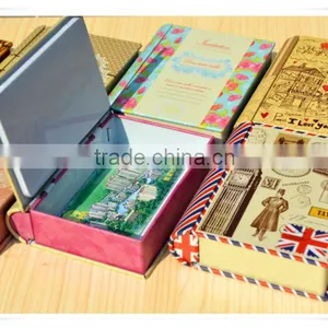Manufacture Decorative Book Shaped Metal Tin Boxes/book Shape Folding Box thumbnail-1
