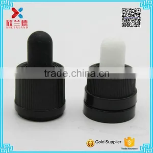 Wholesale 18mm Child-resistant Plastic Dropper Black Cap thumbnail-1