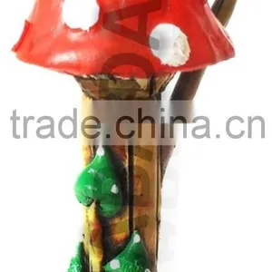 Figurine Shaped Hand Crafted Smoking Pipes - Tall Mushroom thumbnail-1