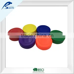 6 Colors Plastic Flat Hockey Ball thumbnail-1