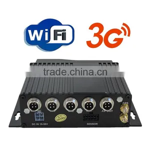 Low Cost 4CH HD Mobile SD Card 3G WiFi Car DVR For Vehicles thumbnail-1