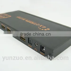 4x2 HDMI 3D HDTV HD True Matrix 1.4 1080p Switch Splitter 4 In 2 Out IR Remote thumbnail-1