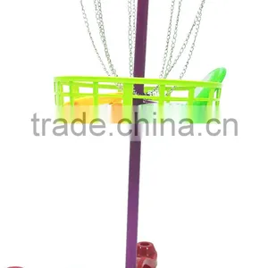 Kids Plastic Colorful Disc Golf Basket Target Game Set thumbnail-2