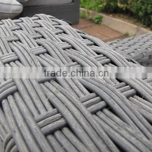 TEMPERED GLASS RATTAN GARDEN TABLE thumbnail-2