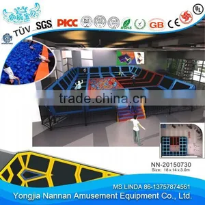 Fashion Commercial Indoor Large Trampoline Park , Cheap Trampoline For Adult and Kids for Sale Most Popular thumbnail-1