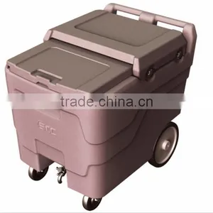 Coffee Color Rotomolded Ice Storage Cart, Plastic Ice Cart, Ice Storing Box With LLDPE Material thumbnail-1