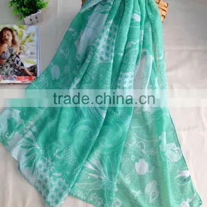 Custom Design Top Quality Digital Printing Fashion Silk Scarf thumbnail-1