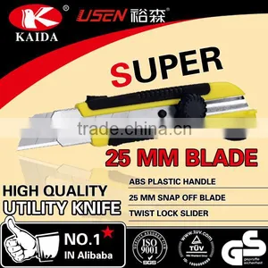 Stationery 18mm Snap Off Blade Plastic With Rubber Grip Handle Twist Lock Utility Knife thumbnail-4