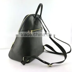 New Special Design Ladies Durable Black Litchi Pattern Leather Backpack thumbnail-5