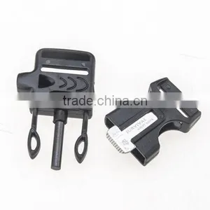 Plastic Flint Fire Starter Scraper Whistle Buckle for Survival Paracord Bracelet thumbnail-4