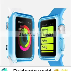 Soft Ultra Thin Transparent Protective TPU Gel Clear Cover Case for Apple Watch 38mm 42mm thumbnail-2