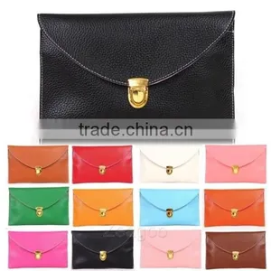 16 Kinds of Color Classical Lady Leather Envelope Chain Purse For Wholesale thumbnail-4