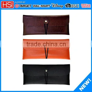 BSCI Audited Wholesale pu Pencil Case With Elastic Band thumbnail-1