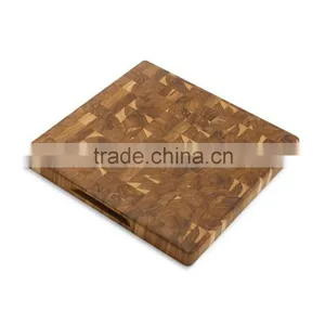 Butcher Teak Square Wood End Grain Cutting Board thumbnail-1