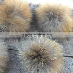 Factory Price Real Raccoon Fur Pompoms thumbnail-3