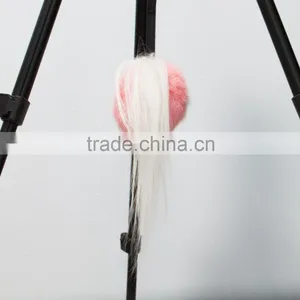 Cute Fox Fur Monster Keychain thumbnail-3