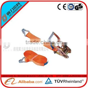 2" 5ton Orange Ratchet Strap Lashing With Double J Hook thumbnail-2