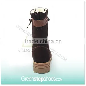 Hot Selling Wine Red Cow Suede Leather Woman Boot, Women Ladies Shoes thumbnail-4