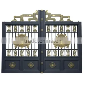 2015 Decorative Remote Control Luxury Wrought Iron Gates Garden Gate thumbnail-5