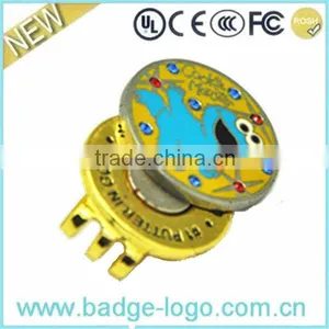 Gold Custom Fashion Golf Marker Hat Clip thumbnail-1