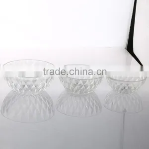 High Quality Transparent Diamoned Glass Bowl thumbnail-1