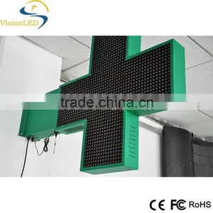 P25 Full Color 3D Cross Display Screen LED Pharmacy Cross Sign thumbnail-2