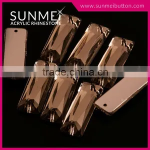 Competitive Price Baguette Shape Sew On Crystal Beads Wedding Dress thumbnail-1
