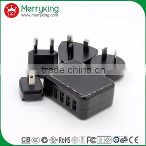 Pse Certificate Usb 5.3v 5v 2a Power Adapter 4 Multi Port Wall Charger Wholesale thumbnail-1