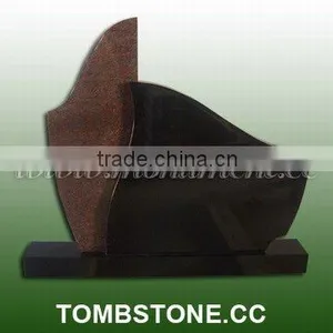 European Style Granite Tombstones, Black and Red Tombstone thumbnail-2
