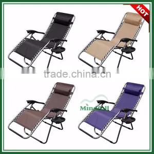 Folding Portable Reclining Chair Adjustable Garden Zero Gravity Chair With Table thumbnail-5