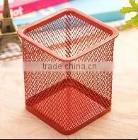 Icegreen Multifunctional Black Metal Square Mesh Design Home Office Pen Holder Case thumbnail-4