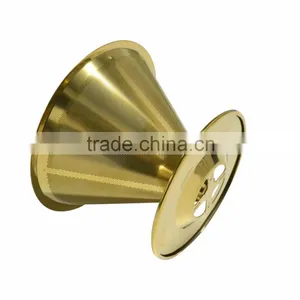 Golden Color 304 Stainless Steel Pour Over Coffee Filter thumbnail-2