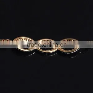 Ladies Top Selling Bracelet Design With Blue Glass and Rhodium Plating Bracelet Fashion thumbnail-5