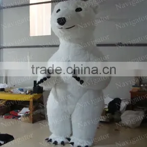 White Inflatable Bear Fur Costume thumbnail-1
