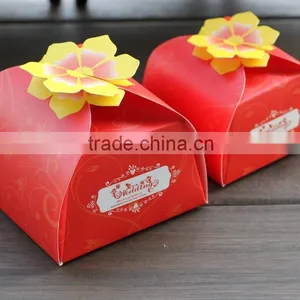 Hottest Selling China Red Paper Gift Box Candy Paper Box for Wedding thumbnail-1