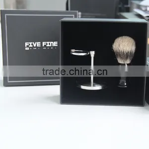 Luxury Custom Made Shaving Brush and Razor Stand Packaging Box thumbnail-1