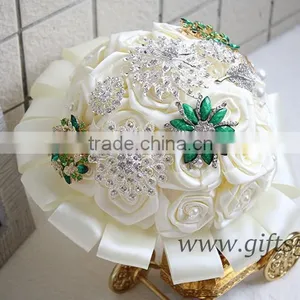 Elegant High End White Wedding Bouquets thumbnail-1