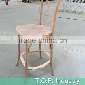 Wood Crossback Barstool thumbnail-3