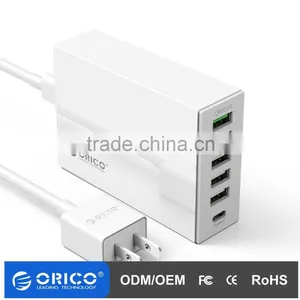 2016 OEM/TSL-6U 6-Port QC2.0+TYPE-C Desktop Intelligent Desk Charger thumbnail-2